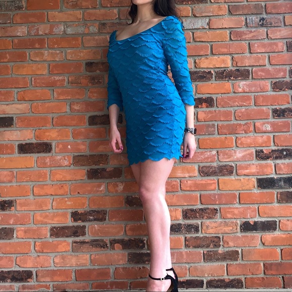 GUESS Fringe Cocktail Dress in Blue 🦋 - Picture 3 of 9